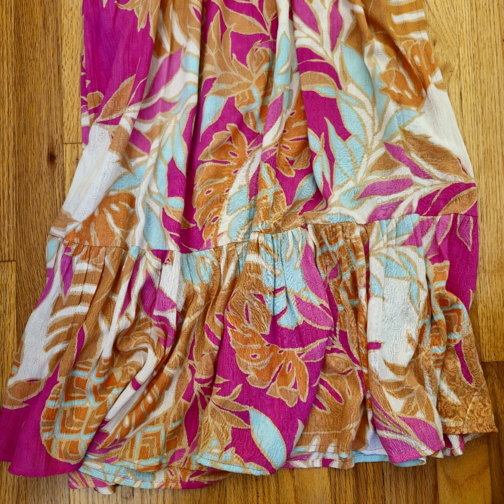 Band Of The Free One Strap Gypsie Floral Midi Dress Women's Size XS - Picture 8 of 9